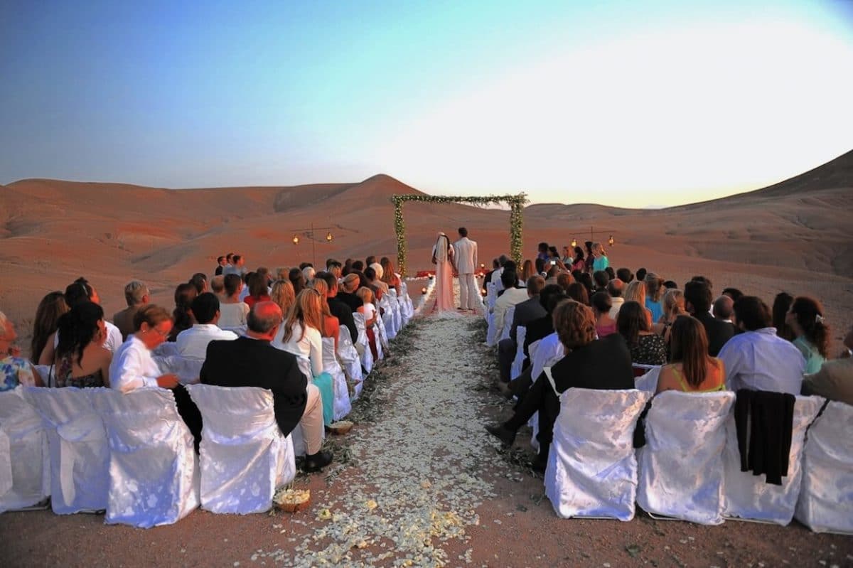 mariage desert marrakech agafay
