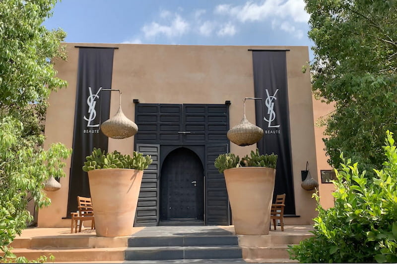Entrée Villa Taj Marrakech décorée pour un événement YSL