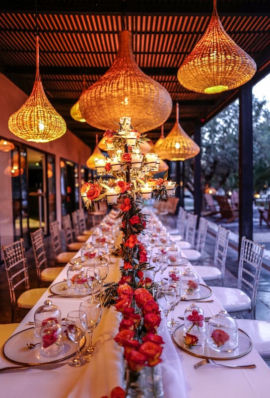 Diner sur le thème oriental à la Villa Taj