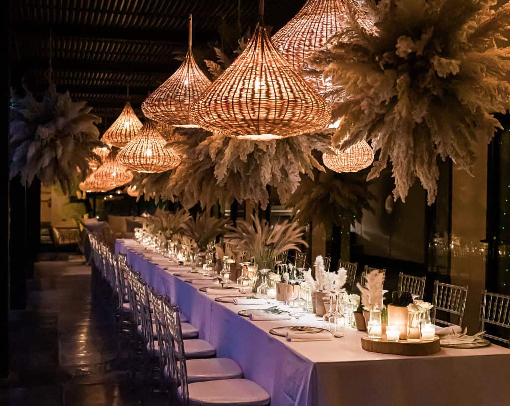 Un dîner de réception organisé par Villa Taj pour un mariage juif