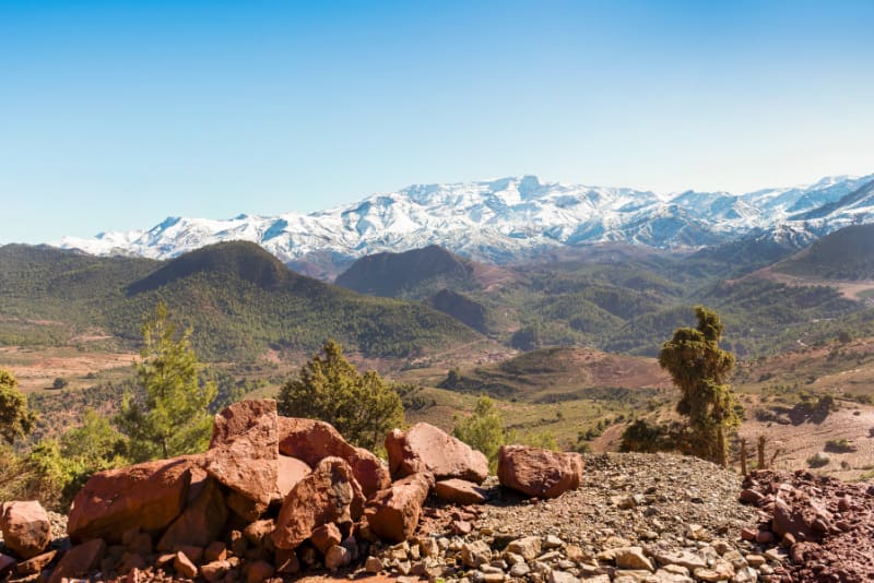 vue de la vallee de l ourika au maroc