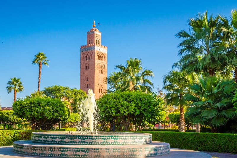 La fontaine du jardin de la koutoubia a marrakech