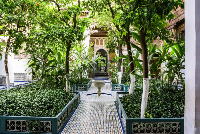 les jardins du palais de la bahia a marrakech