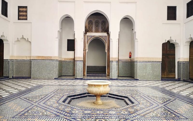 Fontaine dans le musée Dar el Bacha