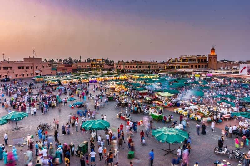 Vue aérienne de Marrakech